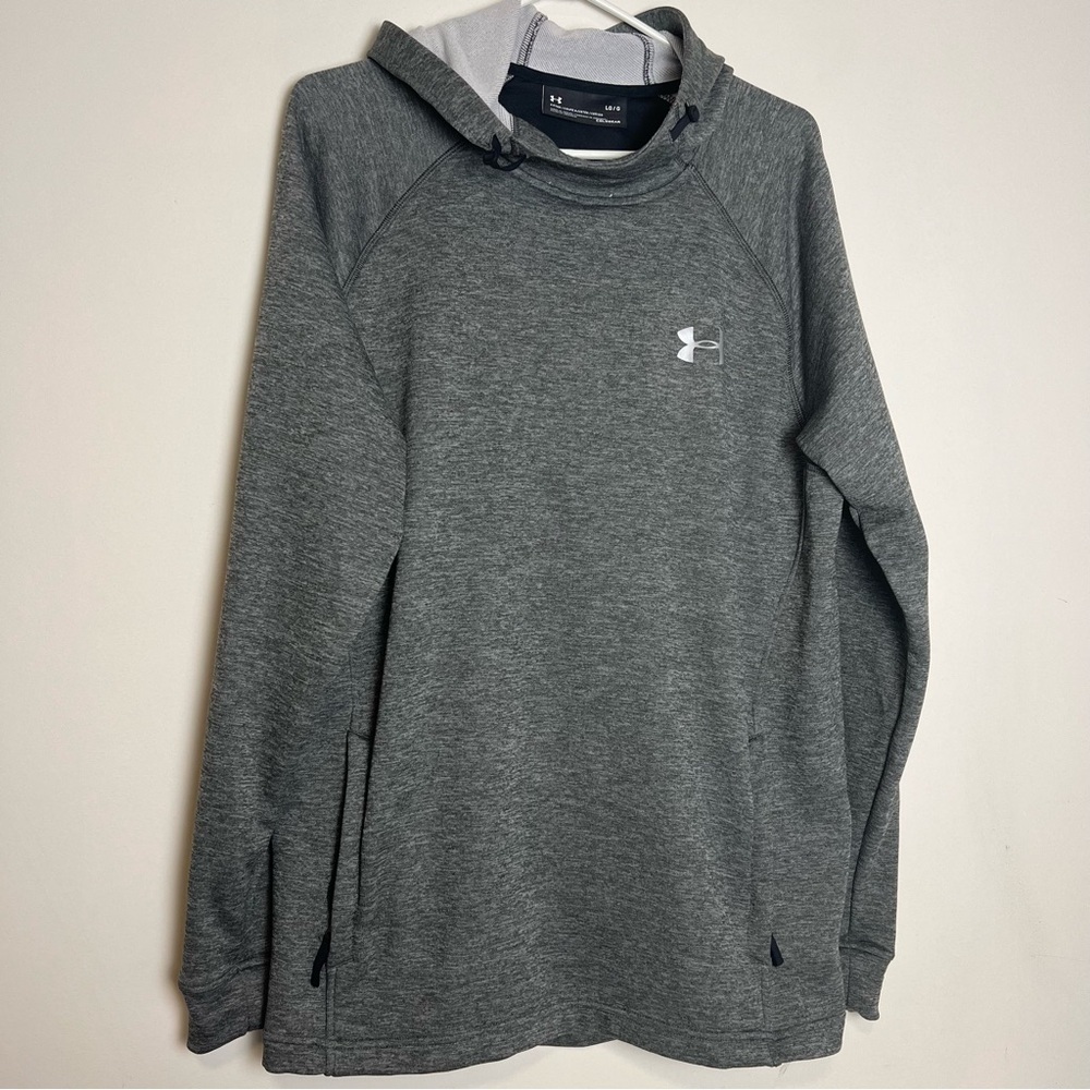 Under Armour Pullover Hoodie w/ Zip Pockets - Gray Tech Terry - Men’s L - Picture 1 of 6